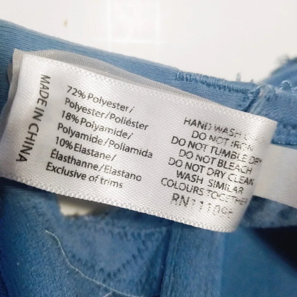 PANACHE Indigo Blue Spacer Molded Full Figure Bra Size 36E